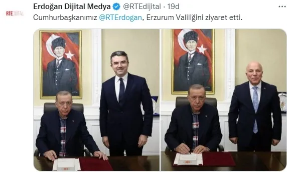 Başkan Erdoğan'dan Erzurum Valiliğine ziyaret - 4