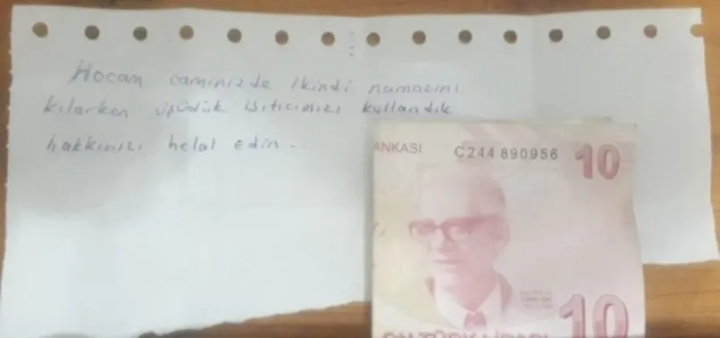 Namaz kılarken kullandığı elektrikli ısıtıcının parasını bıraktı