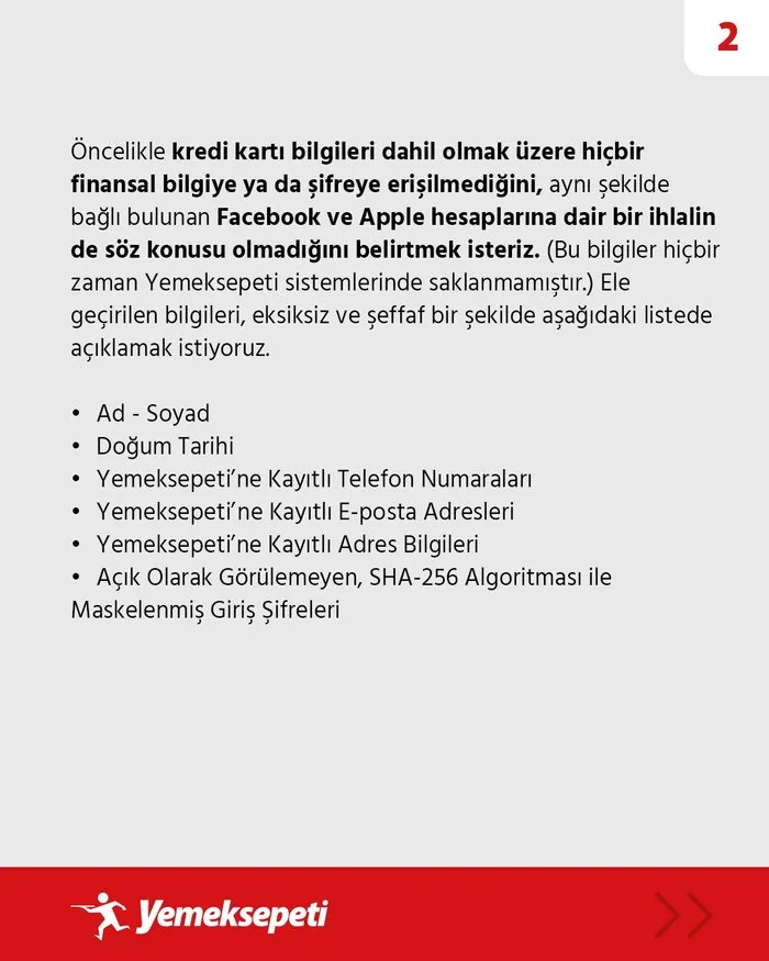 son dakika yemek sepeti siber saldiriya ugradi kullanici verileri calindi kredi karti bilgileri guvende mi