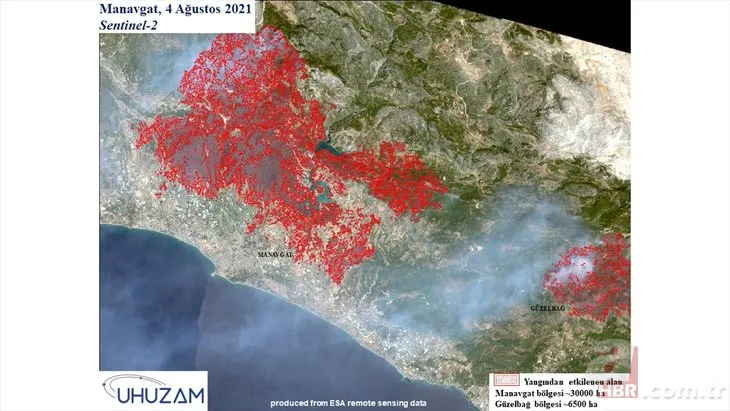 Orman yangınları uzaydan görüntülendi! 85 bin futbol sahası büyüklüğünde