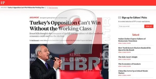 14 Mayıs öncesi Foreign Policy’den Kemal Kılıçdaroğlu’na seçim taktiği