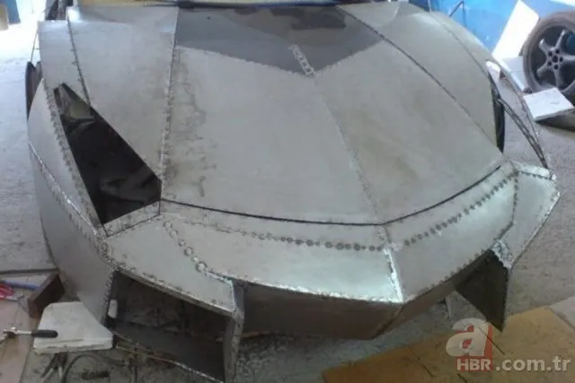 Çinli makinist evinde Lamborghini yaptı! 11