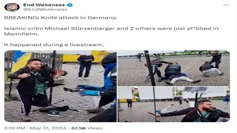 İslam düşmanı Alman politikacıya bıçaklı saldırı! Dehşete düşüren görüntüler kamerada - 1