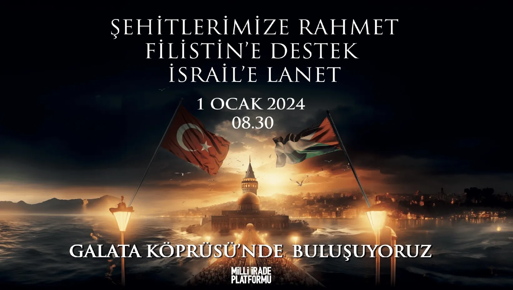 Galata Köprüsü'nde tarihi eylem! Berat Albayrak ve eşi Esra Albayrak'tan anlamlı çağrı: Dik duruşumuzu tüm dünya görecek