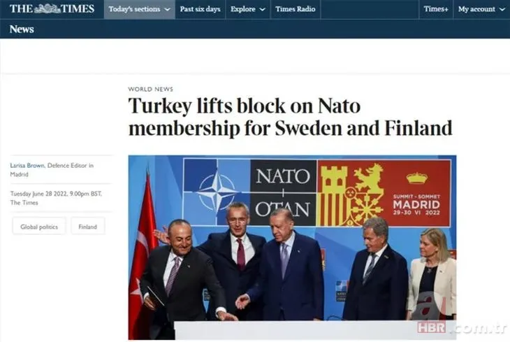 NATO mutabakatı dünya basınında: Erdoğan eve zaferle dönüyor!