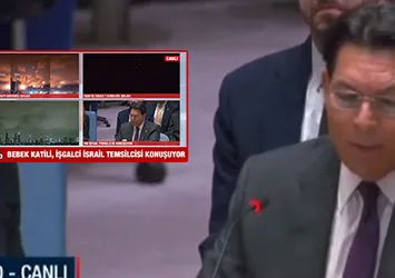 A Haber'de takdir toplayan anlar! Bebek katili işgalci İsrail'in temsilcisinden BMGK'da hadsiz sözler