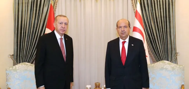 Başkan Erdoğan, KKTC Cumhurbaşkanı Ersin Tatar ile görüştü
