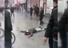 Bir anda yere yığıldı! Sokakta korona paniği