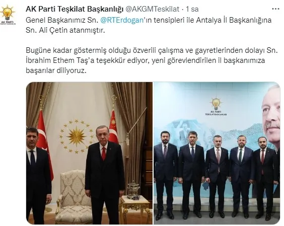 Başkan Erdoğan onayladı! AK Parti’de kan değişimi: 4 il başkanlığına atama