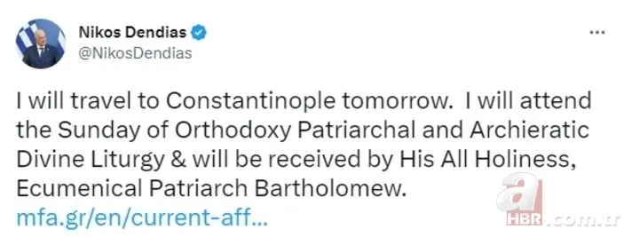 Yunanistan Dışişleri Bakanı Nikos Dendias'tan kriz çıkaracak sözler! İstanbul ismini kullanamadı 3
