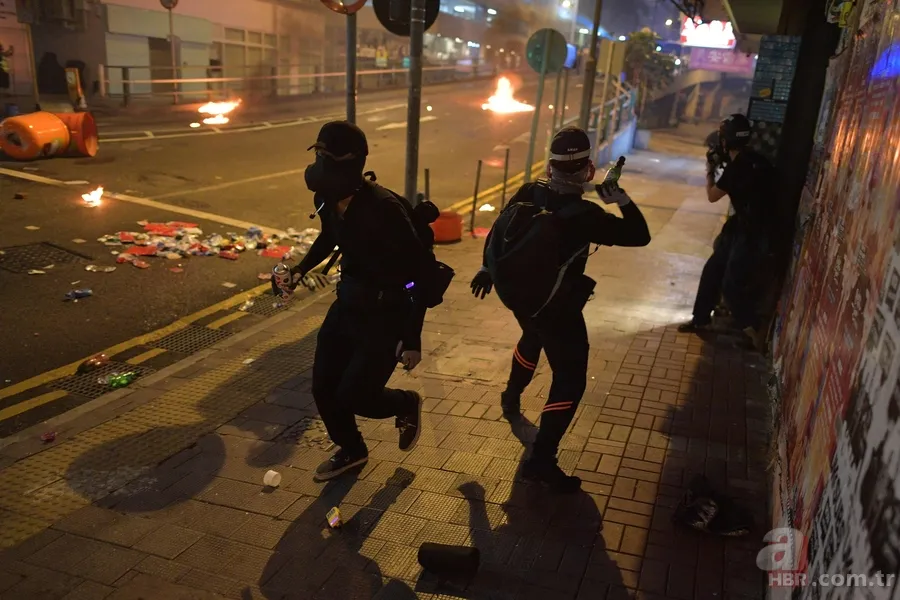Hong Kong'dan dehşete düşüren kareler! Protestolar devam ediyor 21