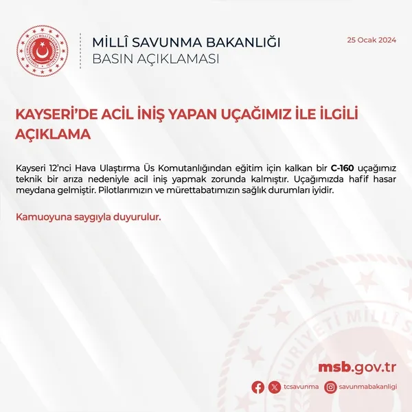 Son dakika | C-160 kargo uçağı acil iniş yaptı - 3