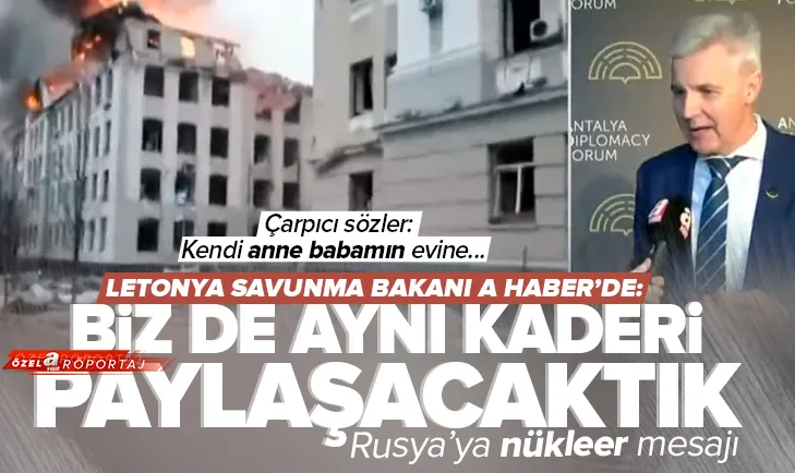 Letonya Savunma Bakanı A Haberde