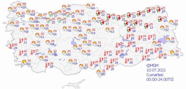 1625670951235.png Meteoroloji'den çok sayıda ile sağanak yağış uyarısı! Önümüzdeki günlerde hava nasıl olacak? İstanbul Ankara İzmir hava durumu - 6