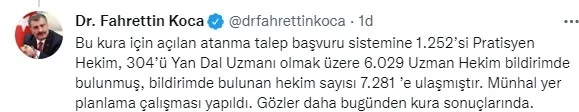 Sağlık Bakanı Fahrettin Koca’dan atama ve kura açıklaması! Tarih verdi - 4