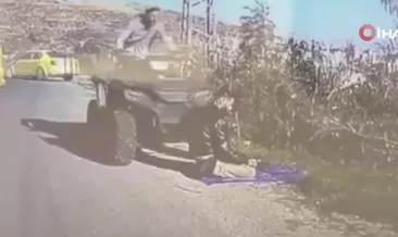 Namaz kılan Filistinlinin üzerine ATV sürdü!