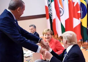 Merkel'den Erdoğan ve Trump fotoğrafı