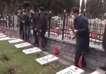 Ekrem İmamoğlu'na şehitlikte tepki! İmamoğlu tepki gösteren vatandaşı tehdit etti