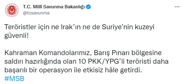 Son dakika: Saldırı hazırlığındaki 10 PKK'lı terörist öldürüldü - 1
