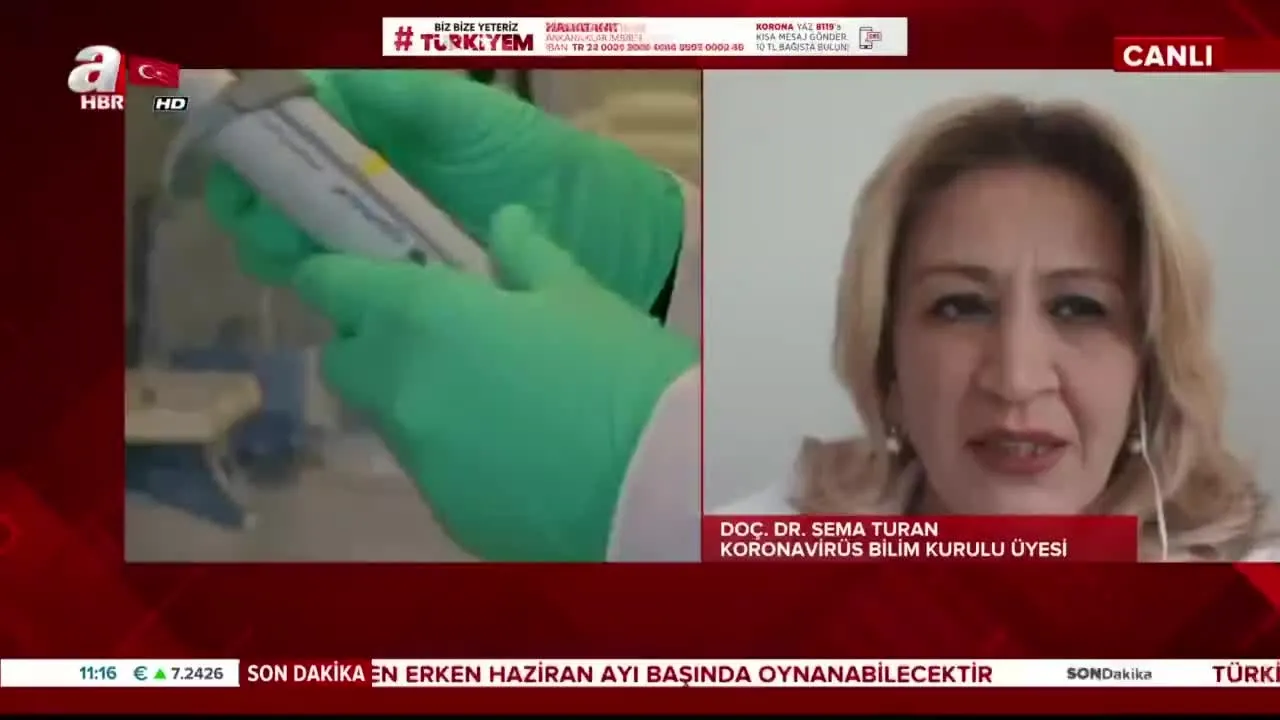 Koronavirüse karşı immün plazma tedavisi nedir? Bilim Kurulu Üyesi Doç. Dr. Sema Turan A Haber canlı yayında anlattı