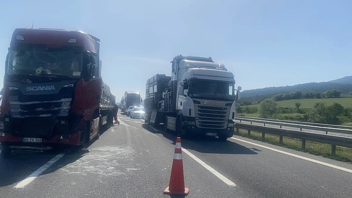 Anadolu Otoyolu'nda zincirleme kaza! Araç kuyruğu oluştu