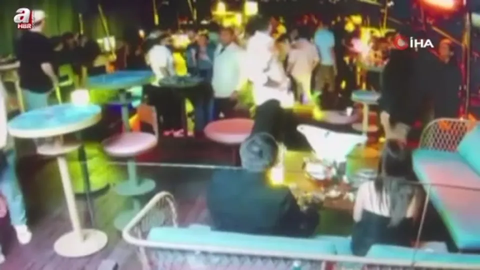 Beşiktaş’ta otelde silahlı kavga kamerada