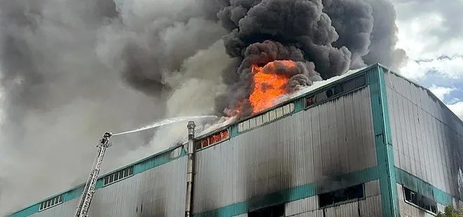 Tekirdağ’da fabrika yangını! Alevler yükseldi