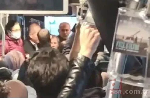 Metrobüste tacizciye vatandaşlardan şiddet! Yaklaşan durakta kaçmak istedi yolcuların elinden kaçamadı