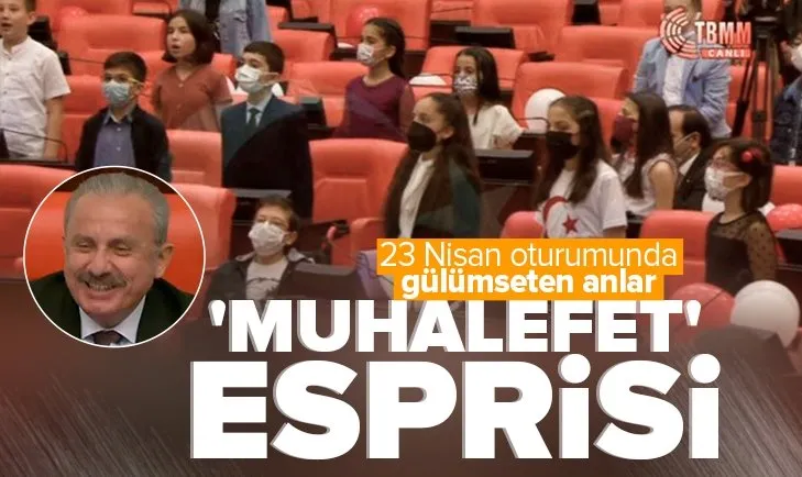 Son dakika: TBMM’de 23 Nisan Özel Oturumu’nda gülümseten anlar! Mustafa Şentop’tan Özgür Özel muhalefet esprisi