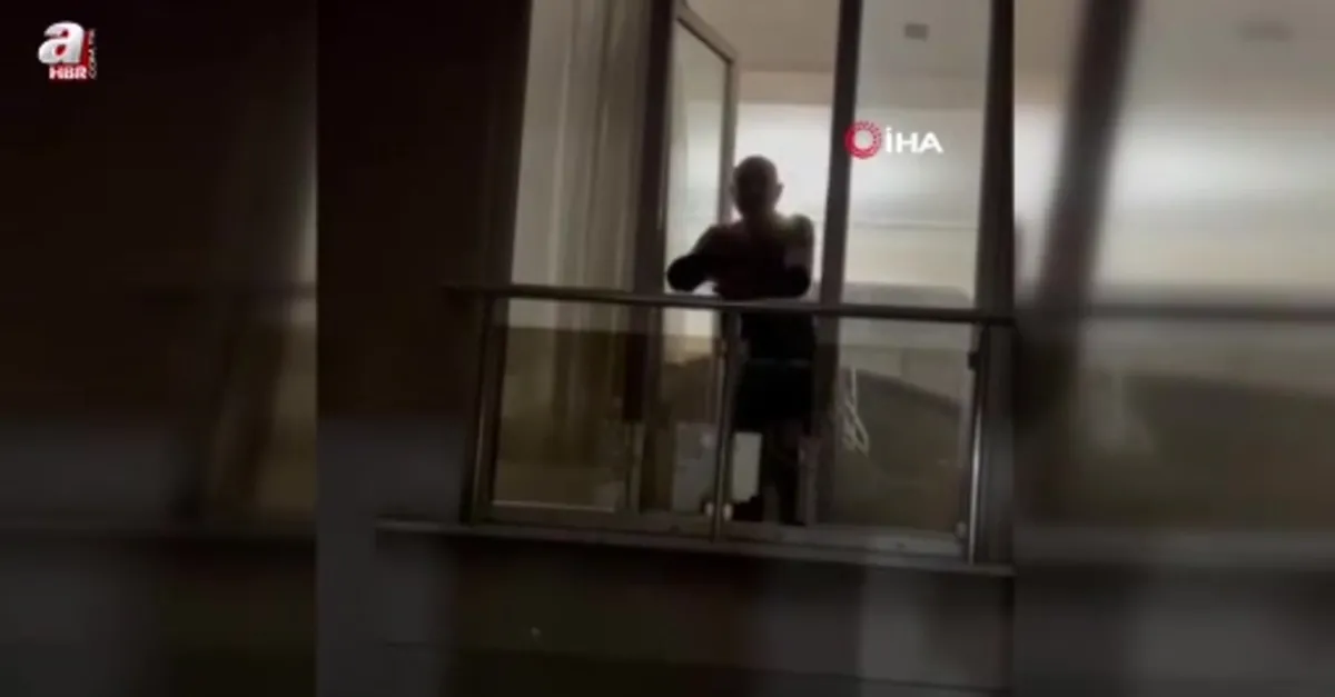 Alkollü komşularını tehdit etti