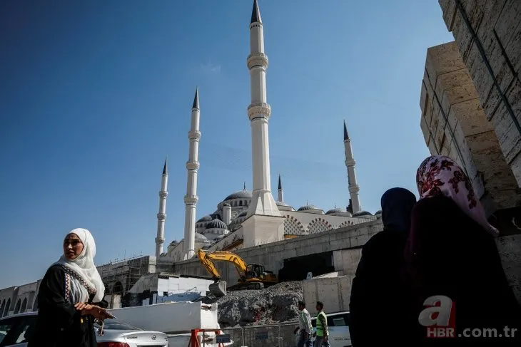 Cumhurbaşkanı Erdoğan Çamlıca Camii’nde incelemede bulundu