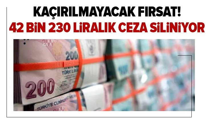 Vergi borcu olana kaçırılmayacak fırsat! 42 bin 230 liralık ceza siliniyor