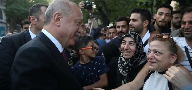 Başkan Erdoğan’a Sultanahmet yoğun ilgi!