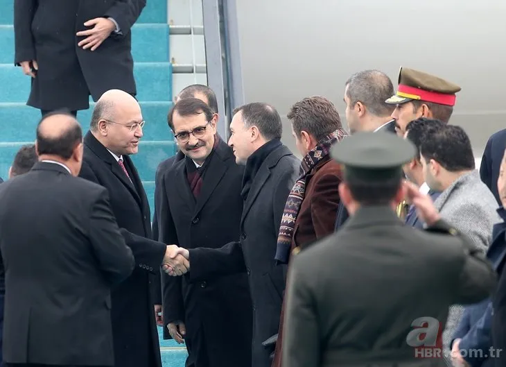 Başkan Erdoğan, Irak Cumhurbaşkanı Berham Salih’i resmi törenle karşıladı