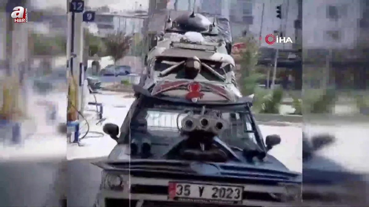 Aracını adeta tanka çevirdi! Polis trafikten men edip ehliyete el koydu