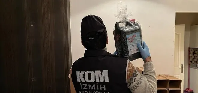 İzmir emniyetinden sahte etil alkol kaçakçılarına operasyon