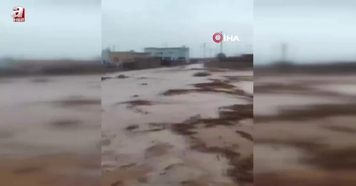 Mardin'de sağanak yağış sonucu dere taştı