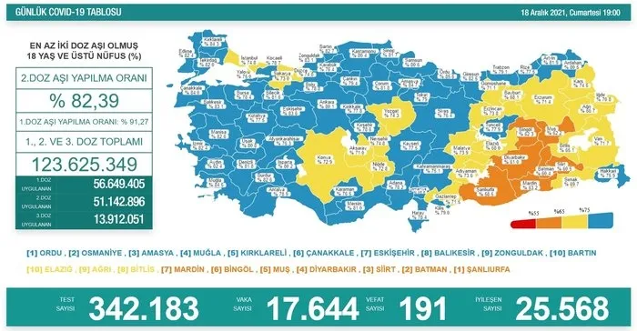 Son dakika: Sağlık Bakanlığı Kovid-19 tablosunu duyurdu! 24 Aralık 2021 - 8