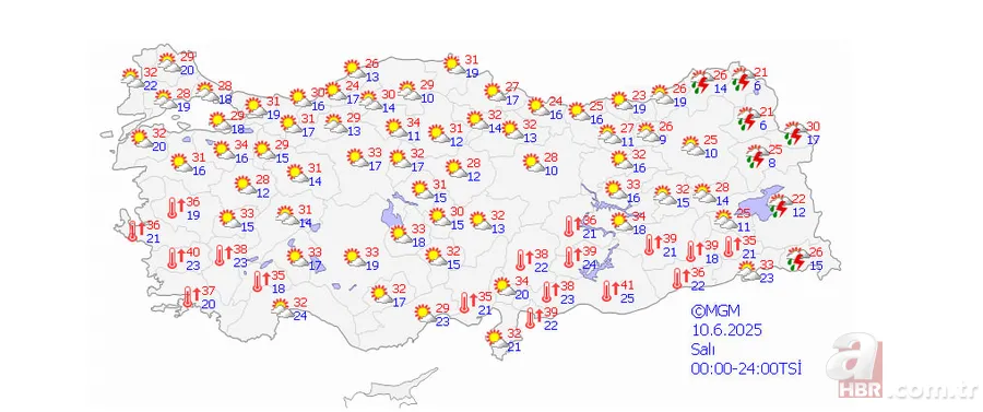 Yaz kavurucu başladı! 41 derece sıcaklık geliyor: Meteoroloji uyardı! İşte 10 Haziran'da il il hava durumu 4