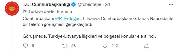 Son dakika: Başkan Erdoğan Litvanya Cumhurbaşkanı Gitanas Nauseda ile görüştü - 3