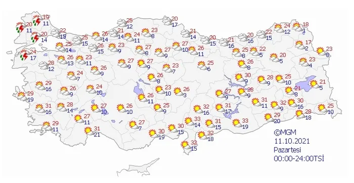 Meteoroloji son dakika hava durumu uyarısı | İstanbul Ankara İzmir'de sıcaklıklar... - 3