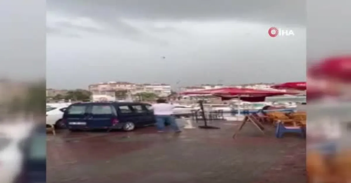 Hortum Tekirdağ'ı vurdu! O anlar kamerada...