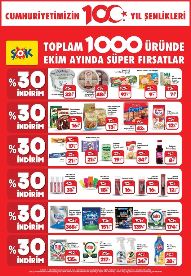 ŞOK 10 Ekim aktüel ürünler kataloğu! ŞOK bu hafta Cumhuriyet’in 100. Yılına özel 1.000 üründe yüzde 50’ye varan indirim yaptığını açıkladı - 3