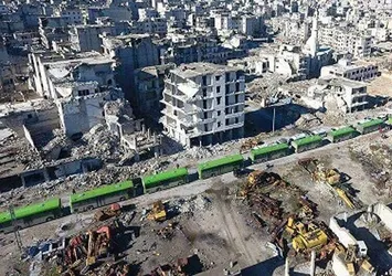 Halep'te tahliye konvoyu yeniden yola çıktı