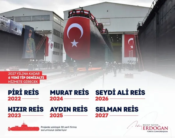 Son dakika: Başkan Erdoğan'dan Hızırreis Denizaltısı Havuza Çekme ve Selmanreis Denizaltısı İlk Kaynak Töreni'nde önemli açıklamalar - 1