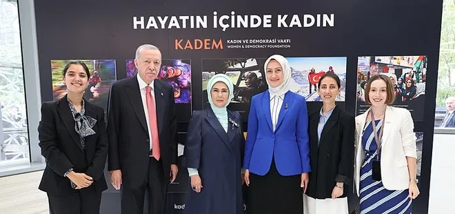 Başkan Erdoğan ve eşi Emine Erdoğan New York’ta KADEM’in fotoğraf sergisini gezdi