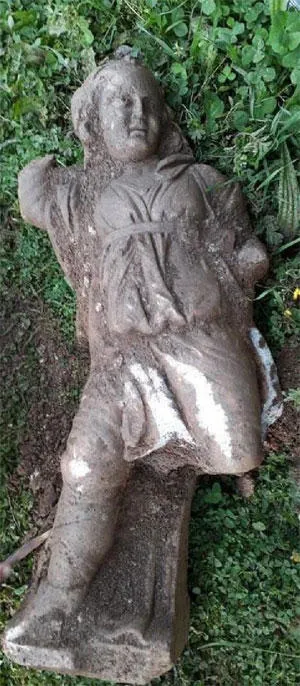 Kanal kazısından tarihi heykel çıktı - 1