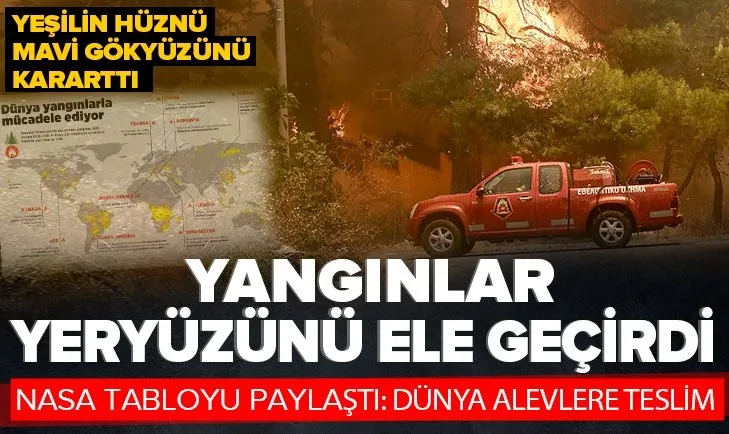 NASA verileri paylaştı: Dünya alevlere teslim!
