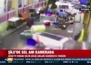 Şile’de sel anı kamerada