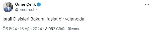 turkiyeden-israilli-alcak-bakan-katzin-skandal-paylasimina-pes-pese-tepkiler-fasist-bir-yalanci-1723829376916.jpg Türkiye'den İsrailli alçak bakan Katz'ın skandal paylaşımına peş peşe tepkiler: Faşist bir yalancı! - 3